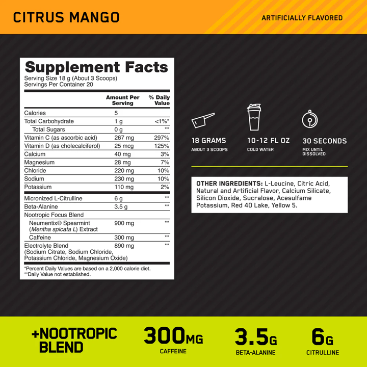 Optimum: Amped Pre (380g)