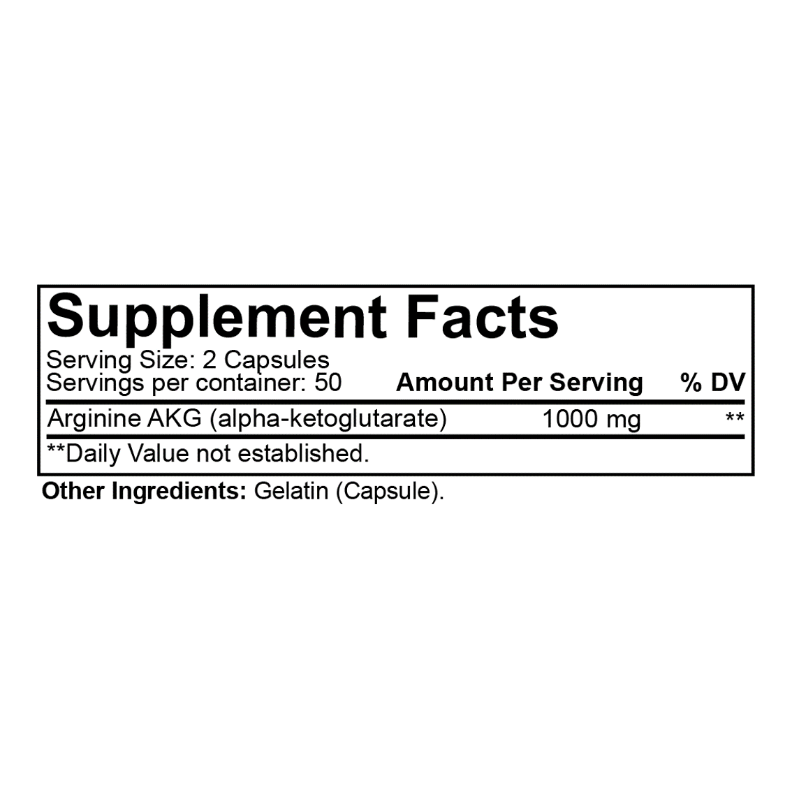 Nutrakey: Arginine AKG Caps (100 Caps)