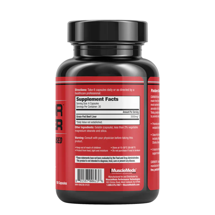 MuscleMeds: Carnivor: Beef Liver (180 cnt)