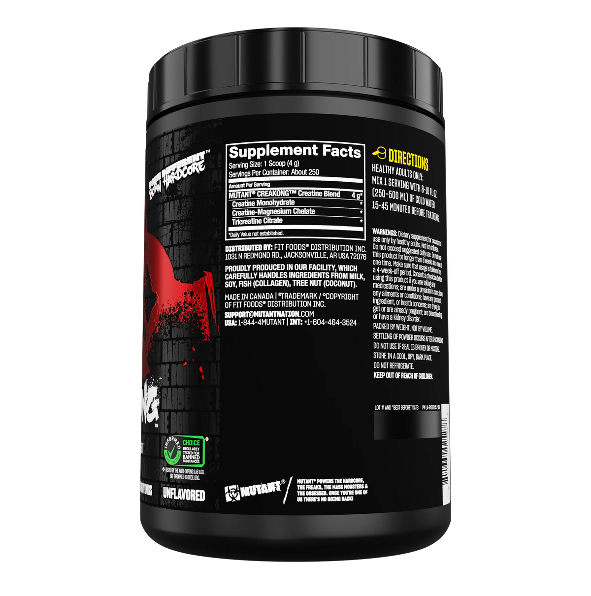 Mutant: CREAKONG (300g & 1kg) - Advanced Creatine Formula