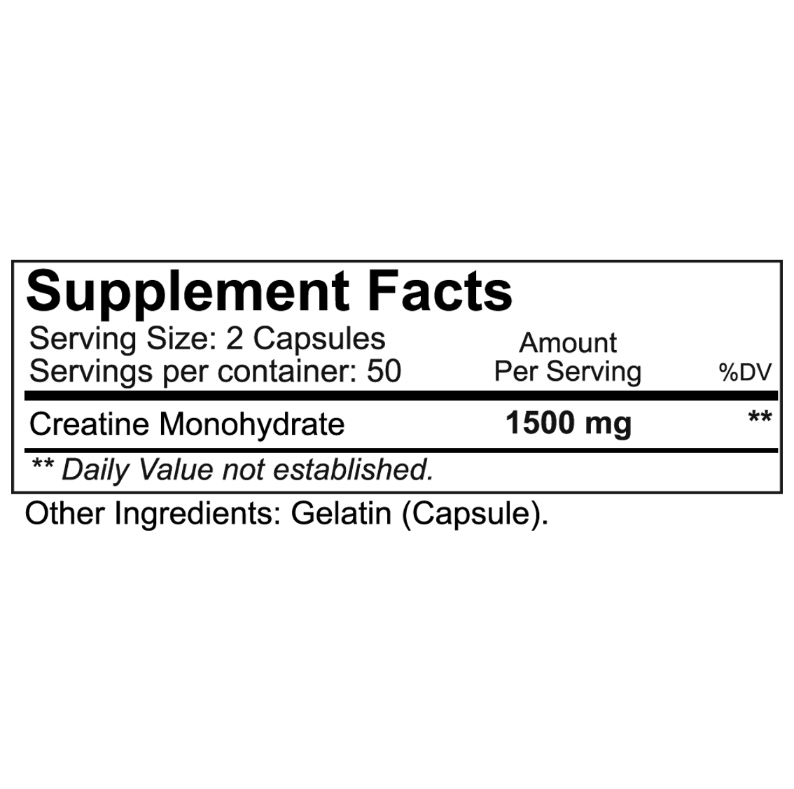 Nutrakey: Creatine Mono Caps (100 Caps)
