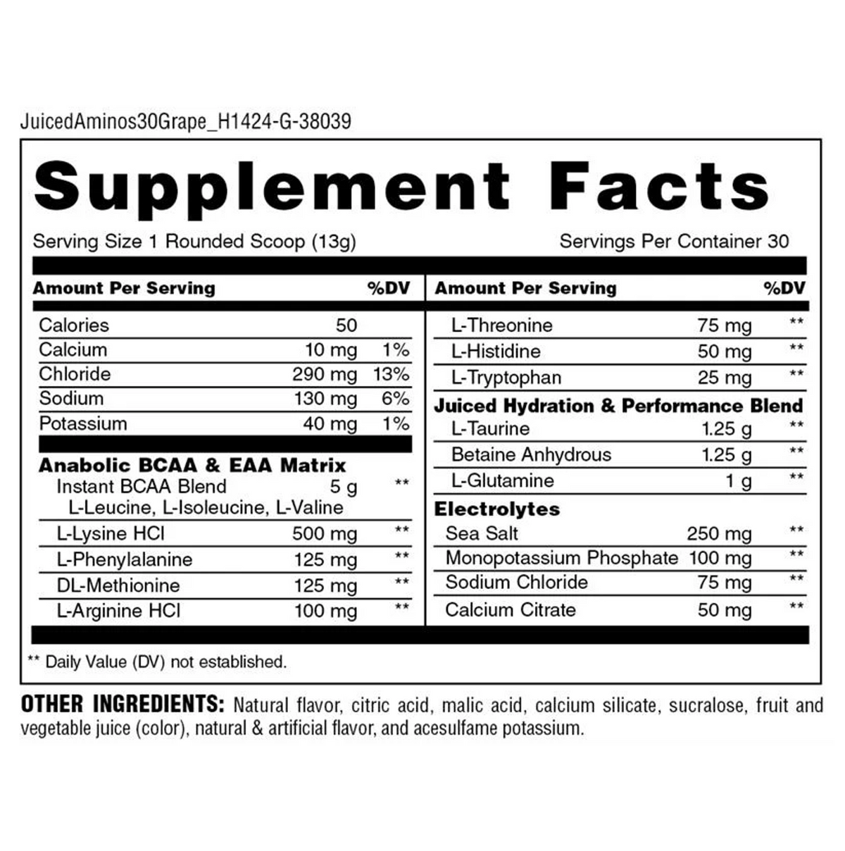 Univ: Animal Juiced Aminos (376g)