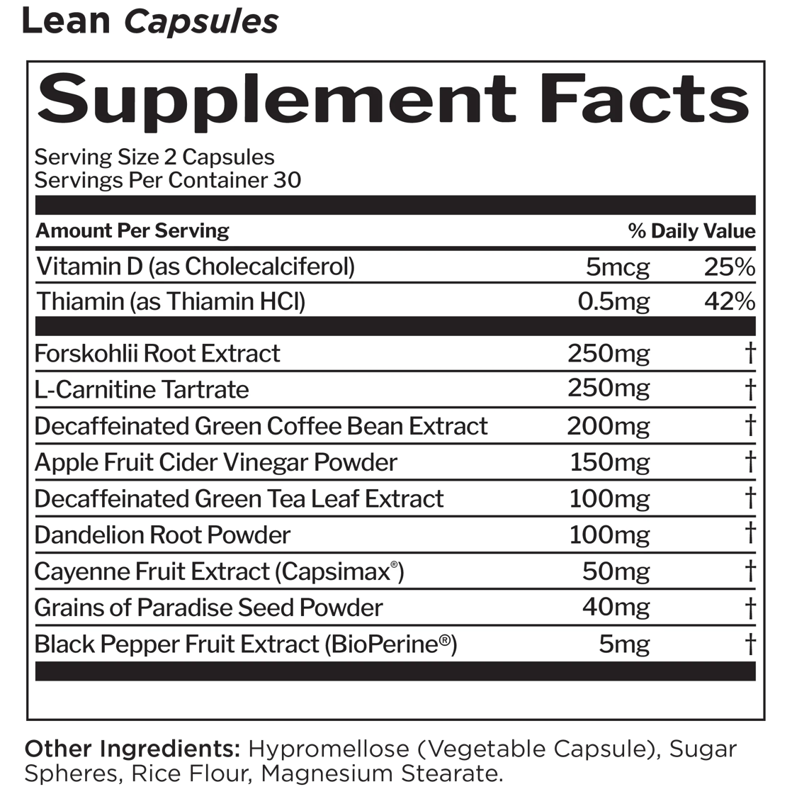 Rule One Lean (60 caps)