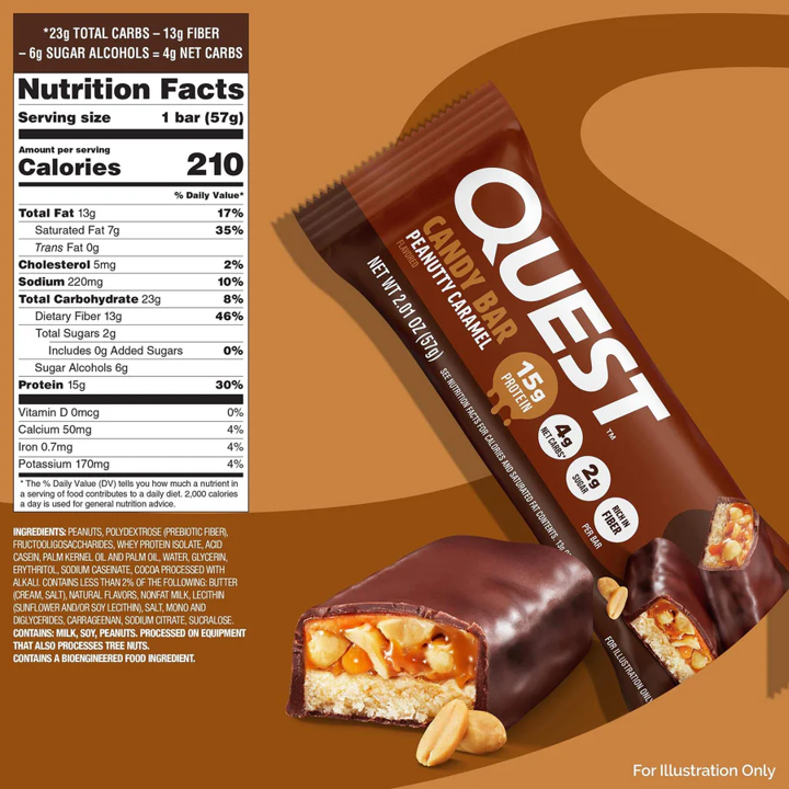 Bar: Quest Candy: Peanutty Caramel (12)