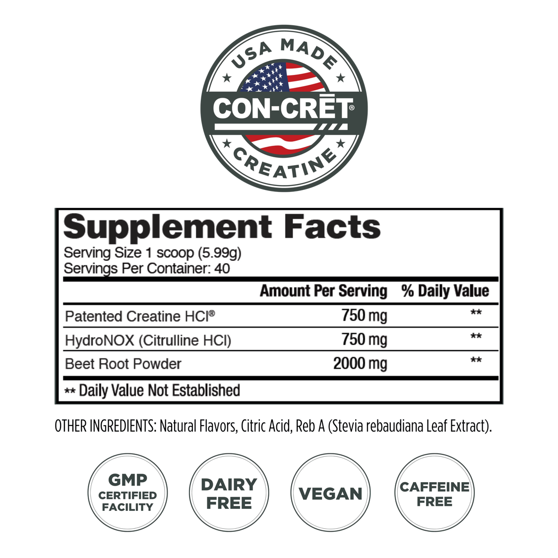Con-Cret: Nitrix Oxide (240g)
