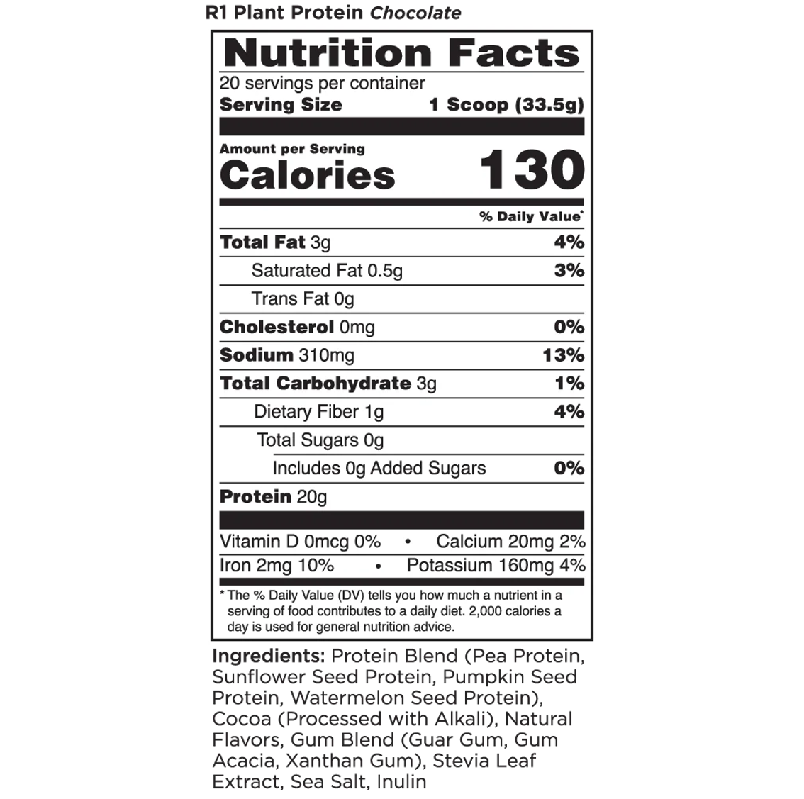 Rule One: Plant Protein: 20 serv