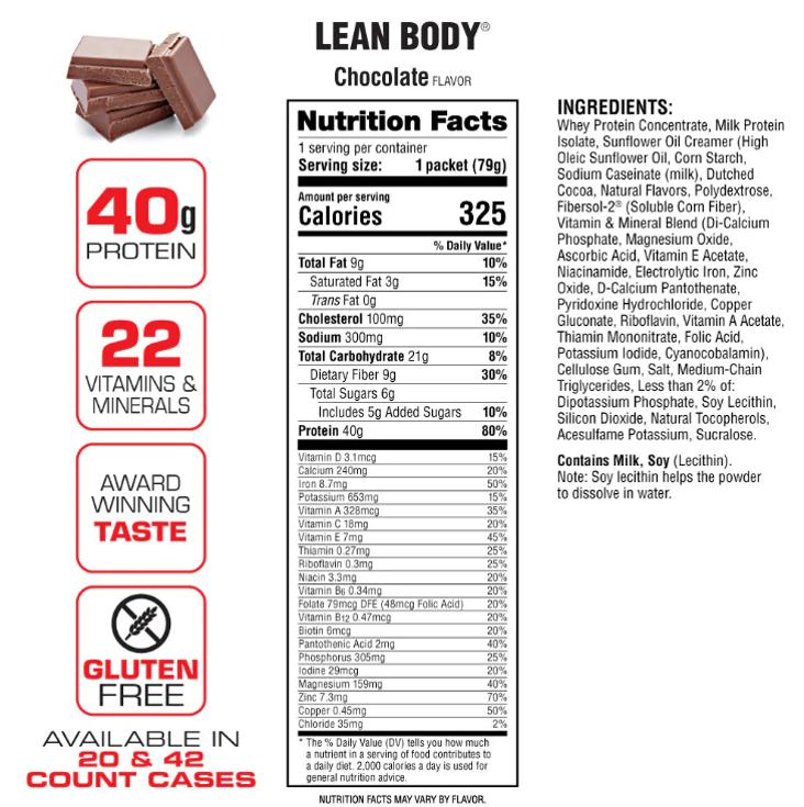 Labrada: Lean Body All-in-One Protein Shake Packets