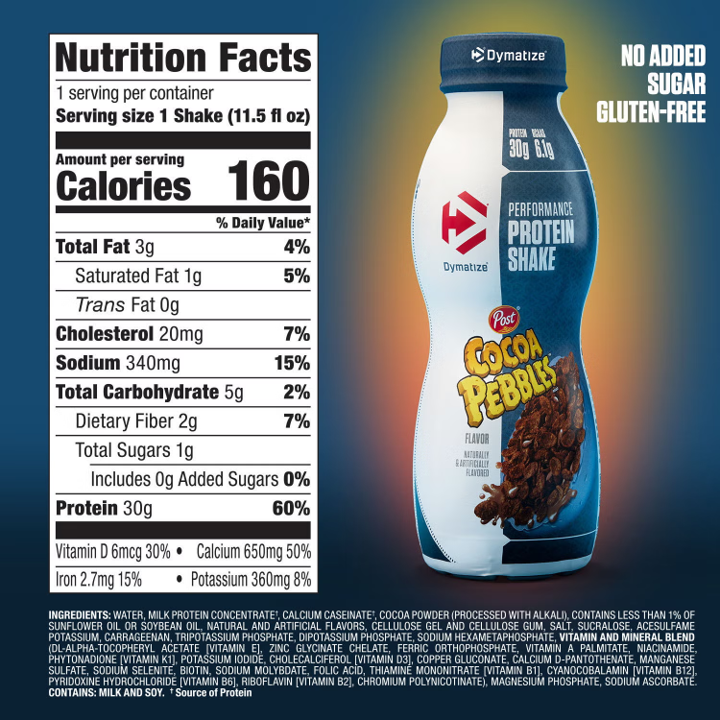 Dymatize: Shake: 30g Cocoa Pebbles (12/11.5oz)