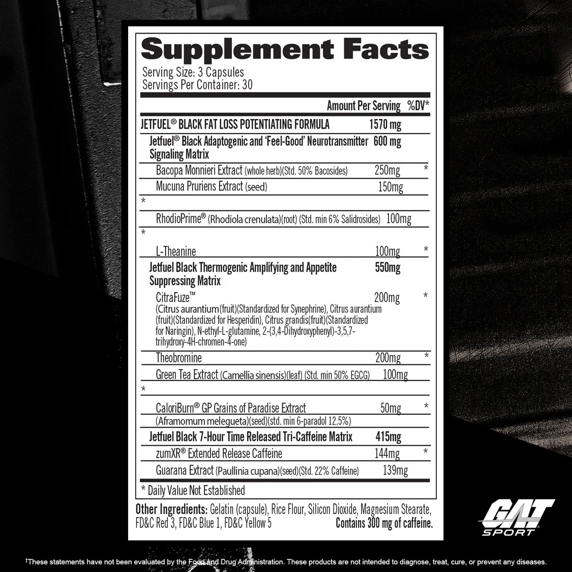 GAT: Jet Fuel Black (90 caps)