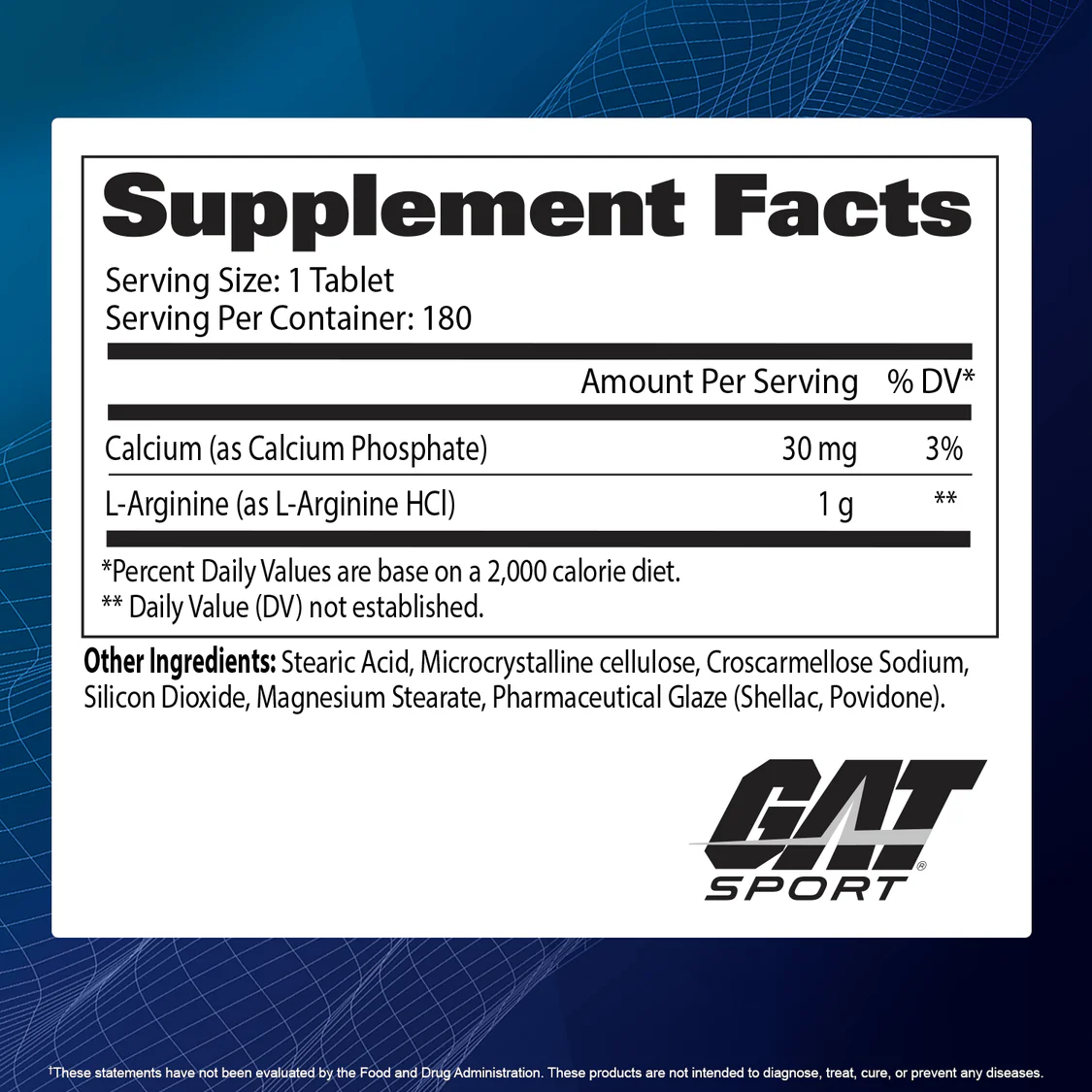 GAT: Arginine (180 tabs)