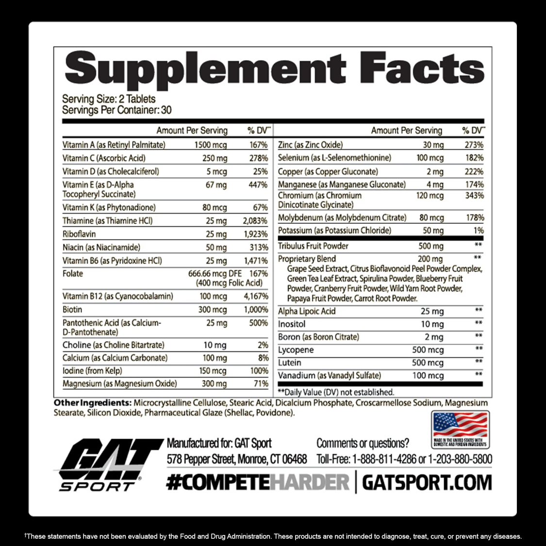GAT: Multi Vitamins + Test