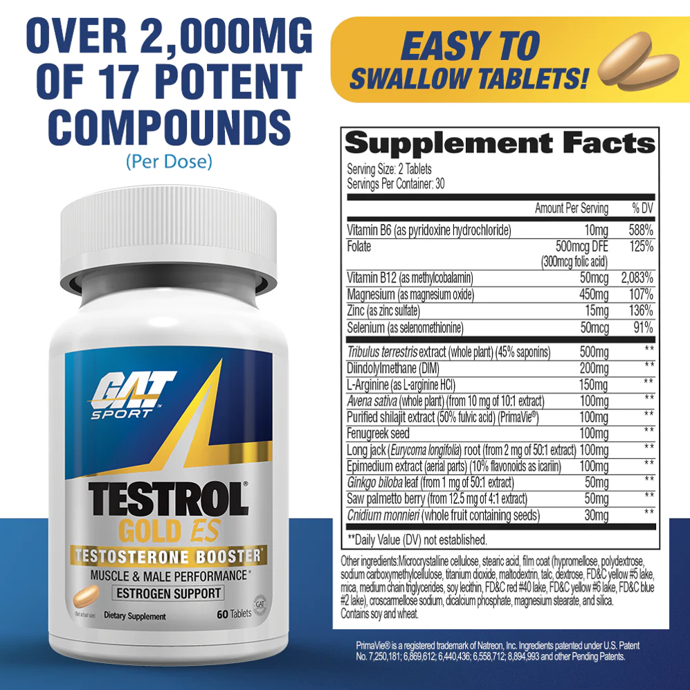 GAT: Testrol Gold ES (60 tabs)