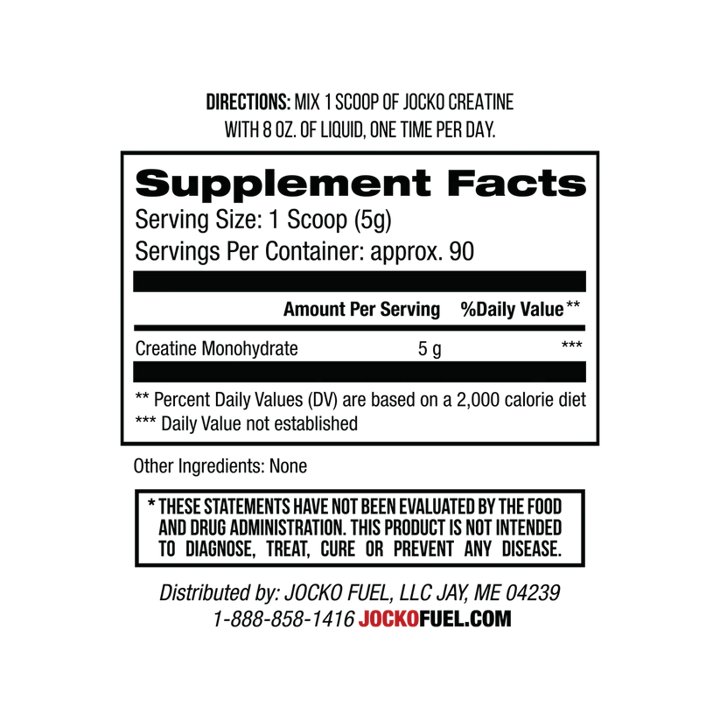 Jocko: Creatine Powder Unflavored (454g)