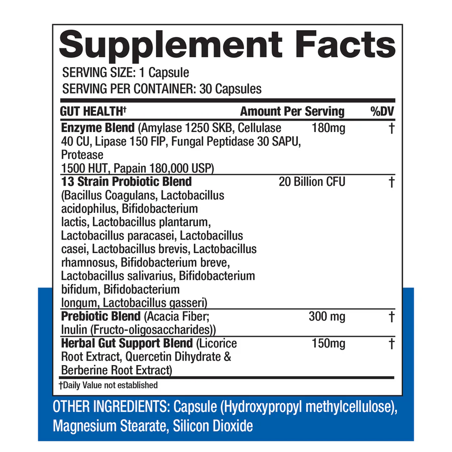 Gaspari: Proven Gut Health (30 Caps)